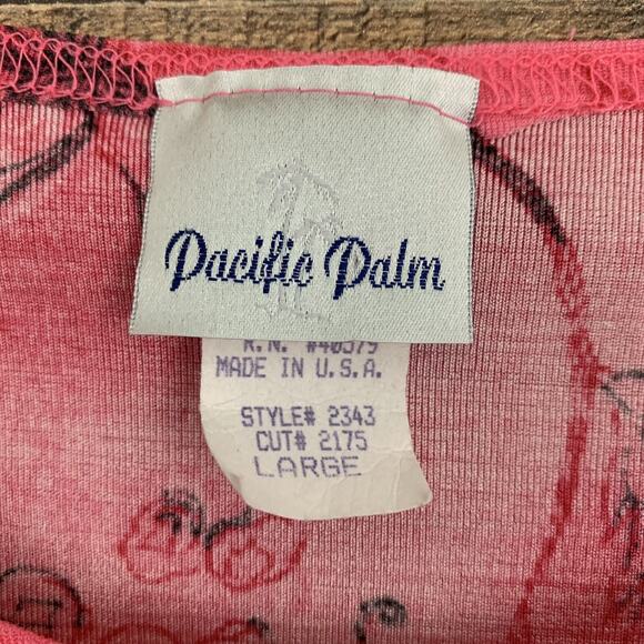 Vintage 1990s Y2K Grunge Floral Abstract Baby Doll T-shirt Punk Large - Picture 4 of 4